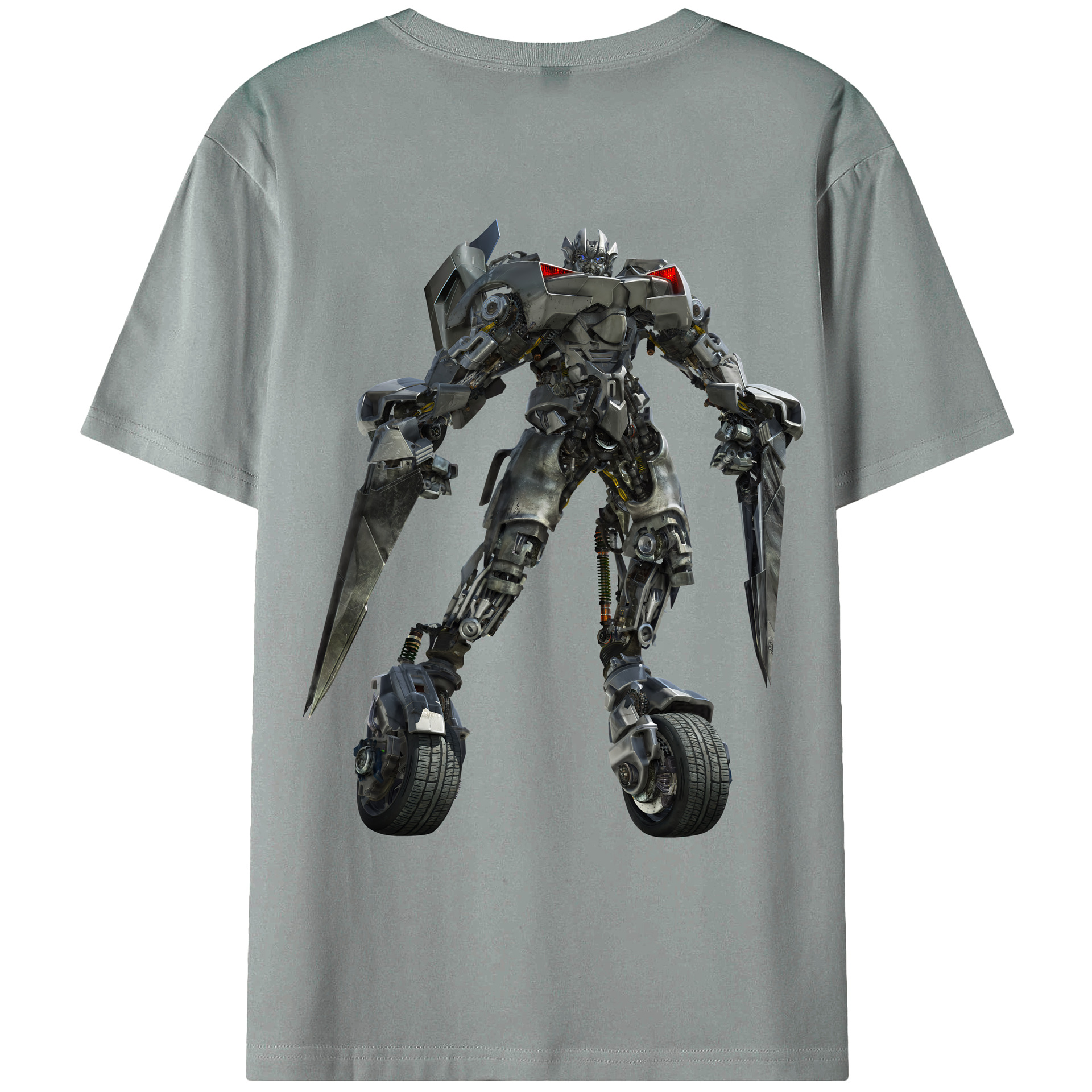 （画像用） Transformers トランスフォーマー 綿100％ メンズ半袖Tシャツ（バックプリント） 通気性